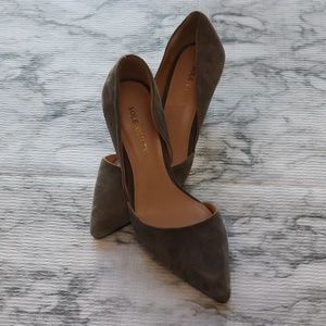 Gray Suede Sole Society Heels